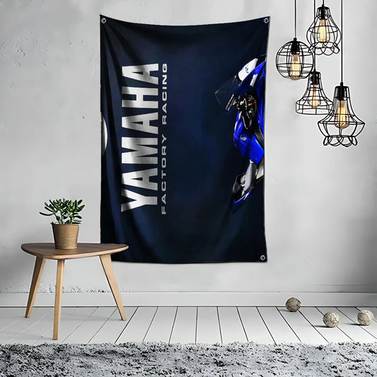 Yamaha Racing Tapestry Flag