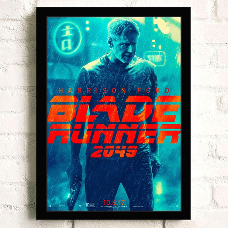 Blade Runner 2049 Blue Red Deckard Poster – Aesthetic Wall Decor