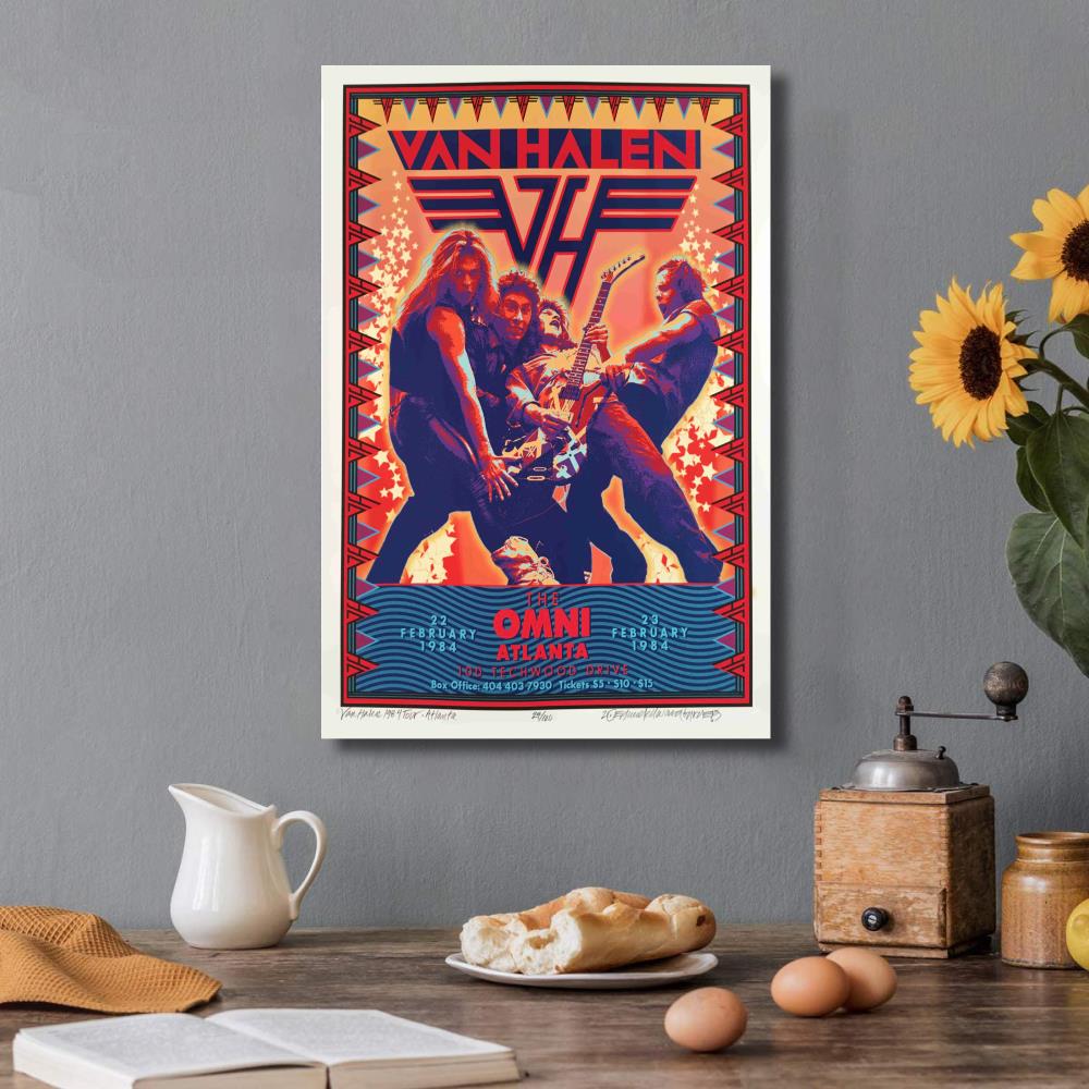 Van Halen Band Atlanta Concert Poster