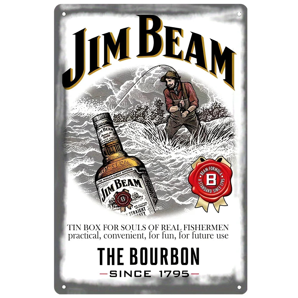 Jim Beam The Bourbon Vintage Bar Metal Sign Poster