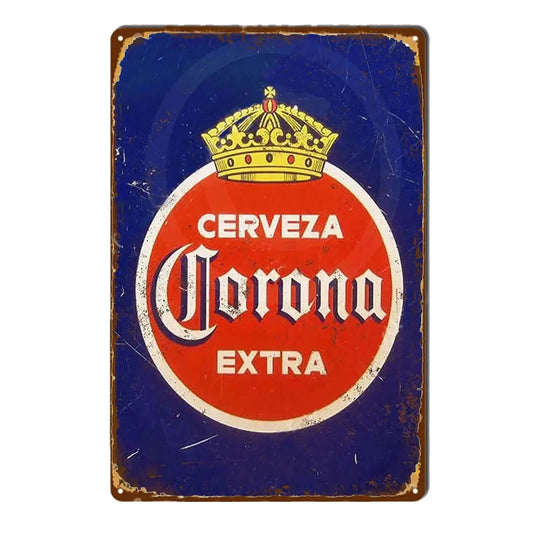 Corona Extra Cerveza Vintage Bar Metal Sign Poster