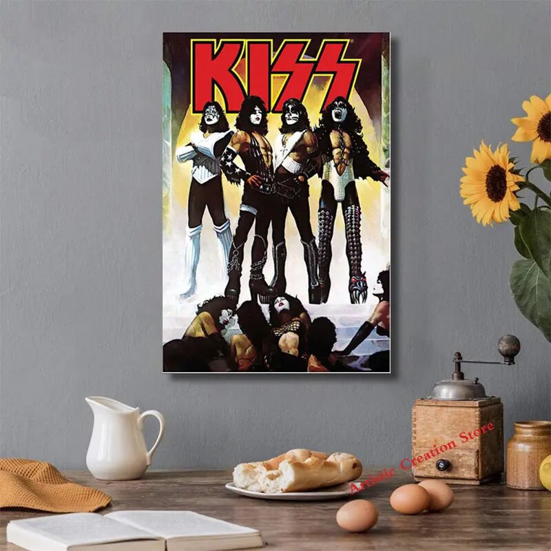 Kiss Band Rock Wall Art Poster – Aesthetic Wall Decor