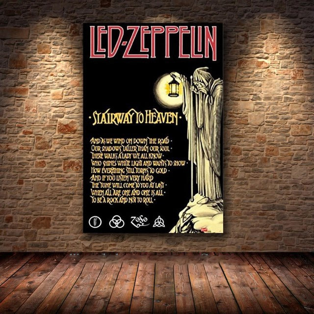 Led Zeppelin Stairway To Heaven Lyric Poster