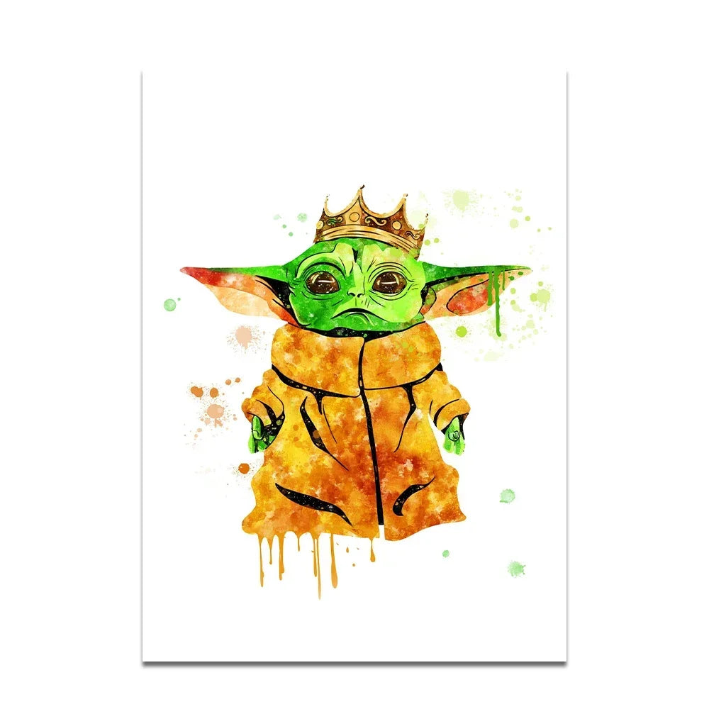 Grogu Mandalorian Star Wars Decor Poster – Aesthetic Wall Decor