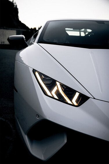 Lambo White Super Car Poster