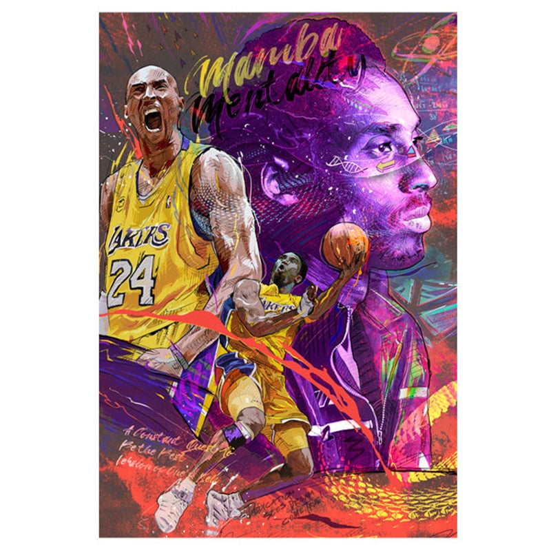 Kobe Bryant NBA Graffiti Painting Poster