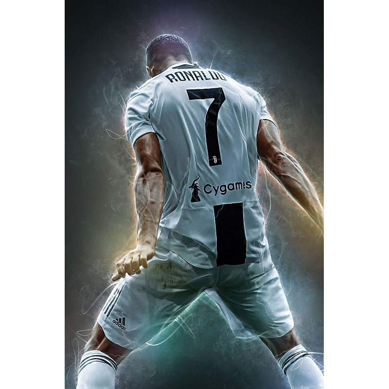 Cristiano Ronaldo Glow Futbol Football Soccer Poster