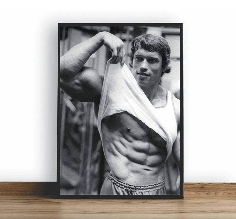 Arnold Schwarzenegger Abs Bodybuilding Poster