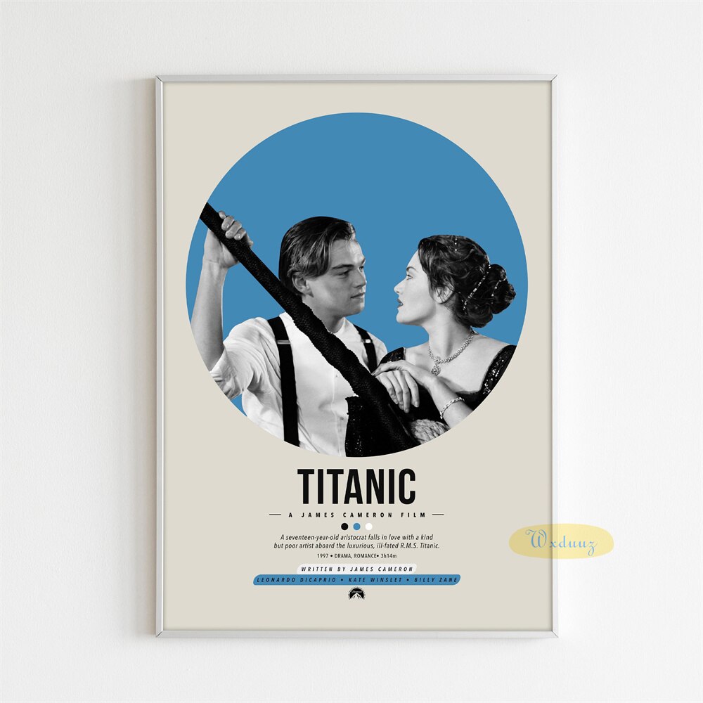 Titanic Style Minimalist Movie Wall Art Poster