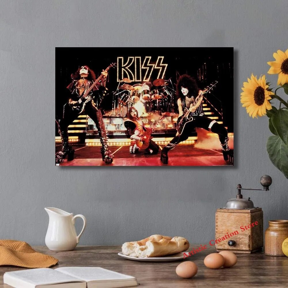 Kiss Band On Stage Poster – Aesthetic Wall Decor