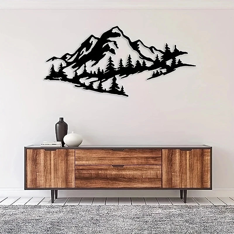 Mountain Range Metal Wall Accent | Cabin Wall Art