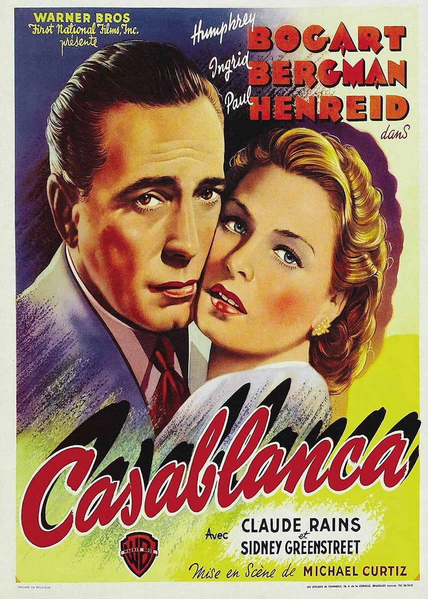 Casablanca Vintage Movie Poster – Aesthetic Wall Decor