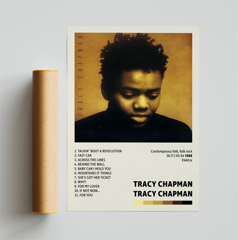 Tracy Chapman Fast Car Minimalist Album Cover Poster