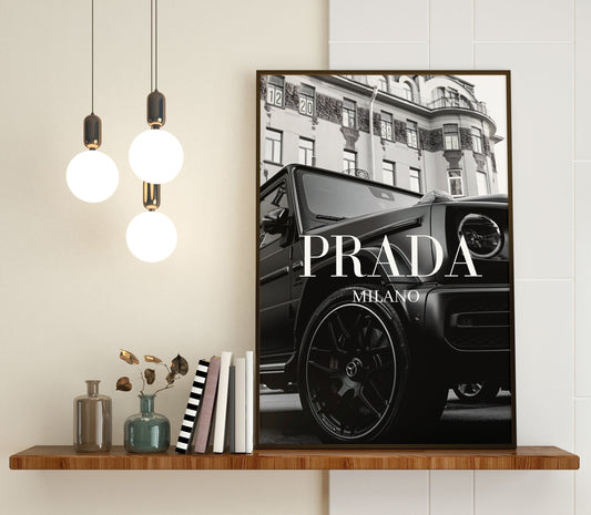 Prada Milano Mercedes G-Wagon Luxury Car Poster