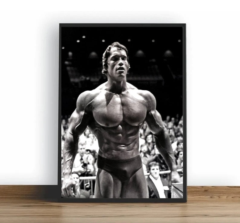 Arnold Schwarzenegger Bodybuilding Contest Photo Poster