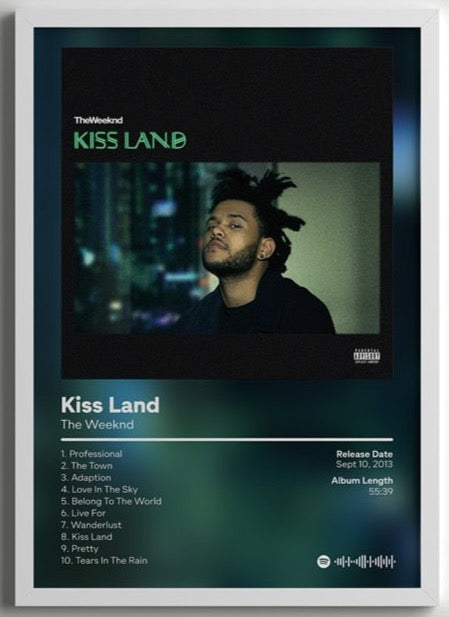 Kiss Land Album Cover The Weeknd Poster