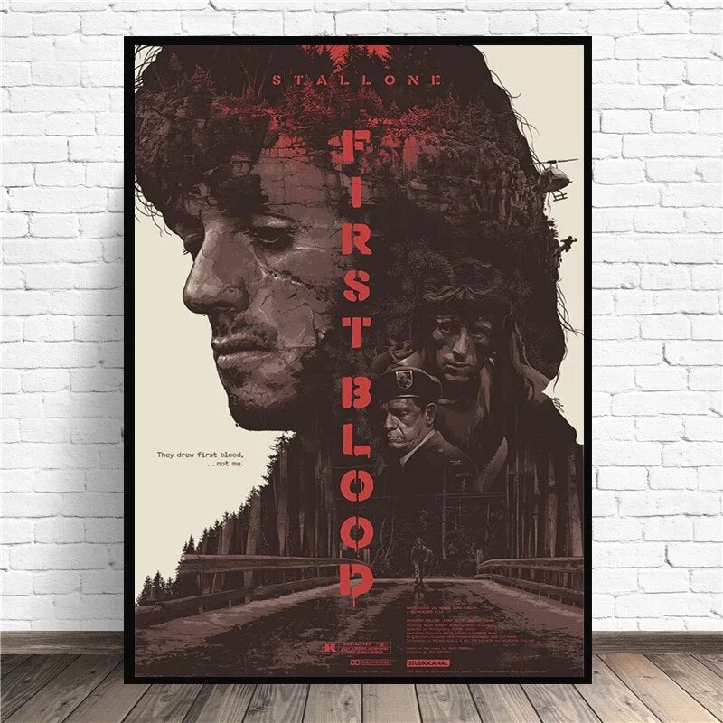 First Blood Rambo Wall Art Painting Poster – Aesthetic Wall Decor