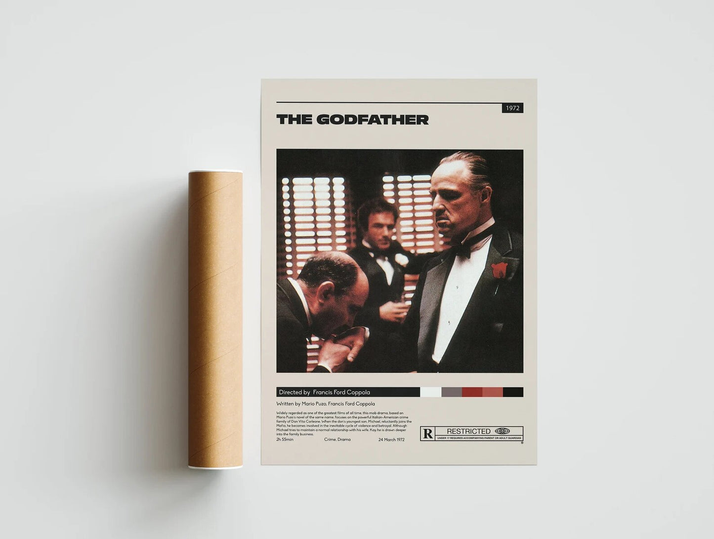 The Godfather Vito Minimalist Movie Poster