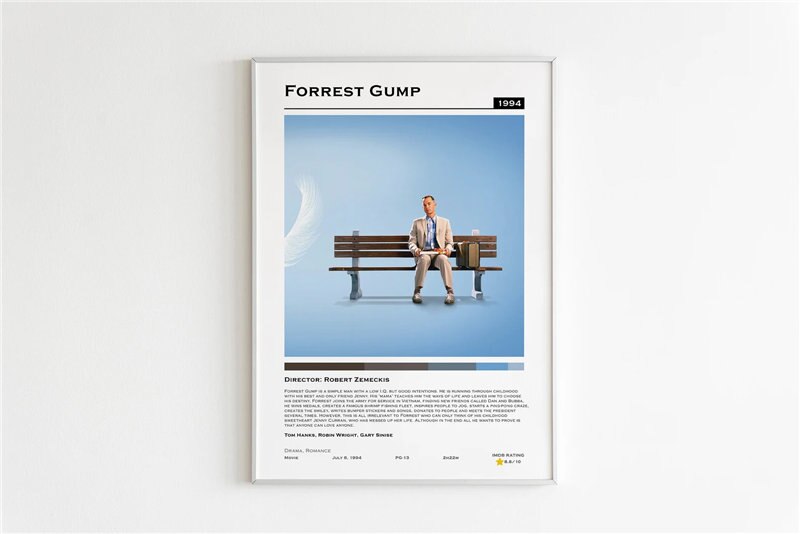 Forrest Gump Minimalist Wall Art Poster