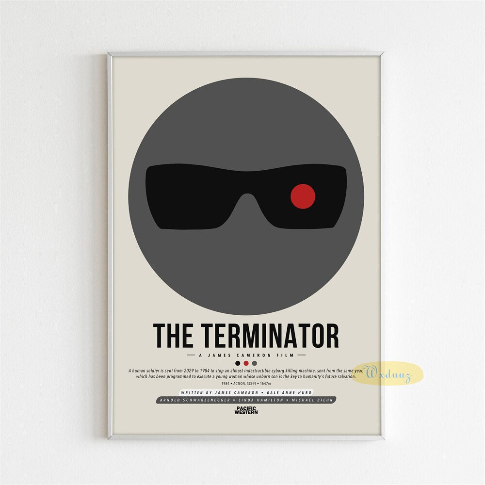 The Terminator Style Minimalist Movie Wall Art Poster