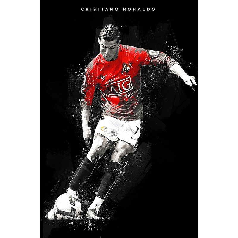 Cristiano Ronaldo Red Futbol Football Soccer Poster