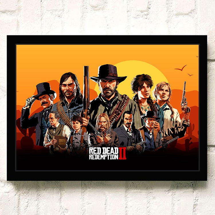 Red Dead Redemption Cast Wall Art Poster