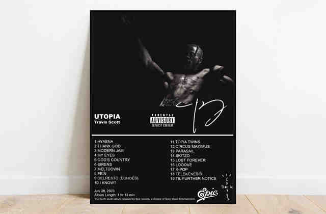 Travis Scott Utopia Album Cover Poster