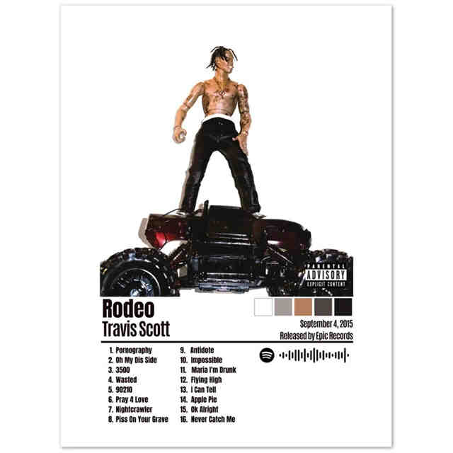 Travis Scott Rodeo Polaroid Album Cover Poster