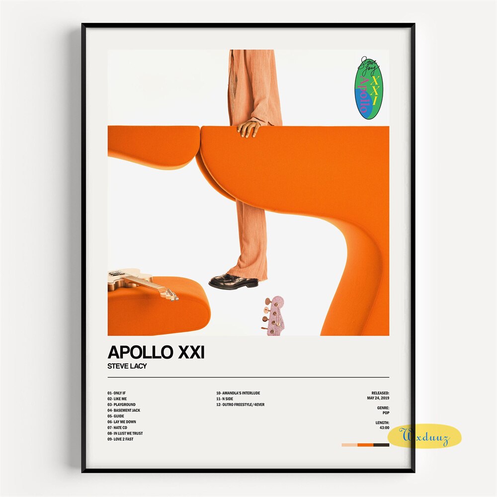 Steve Lacy Apollo XXI Minimalist Album Cover Poster