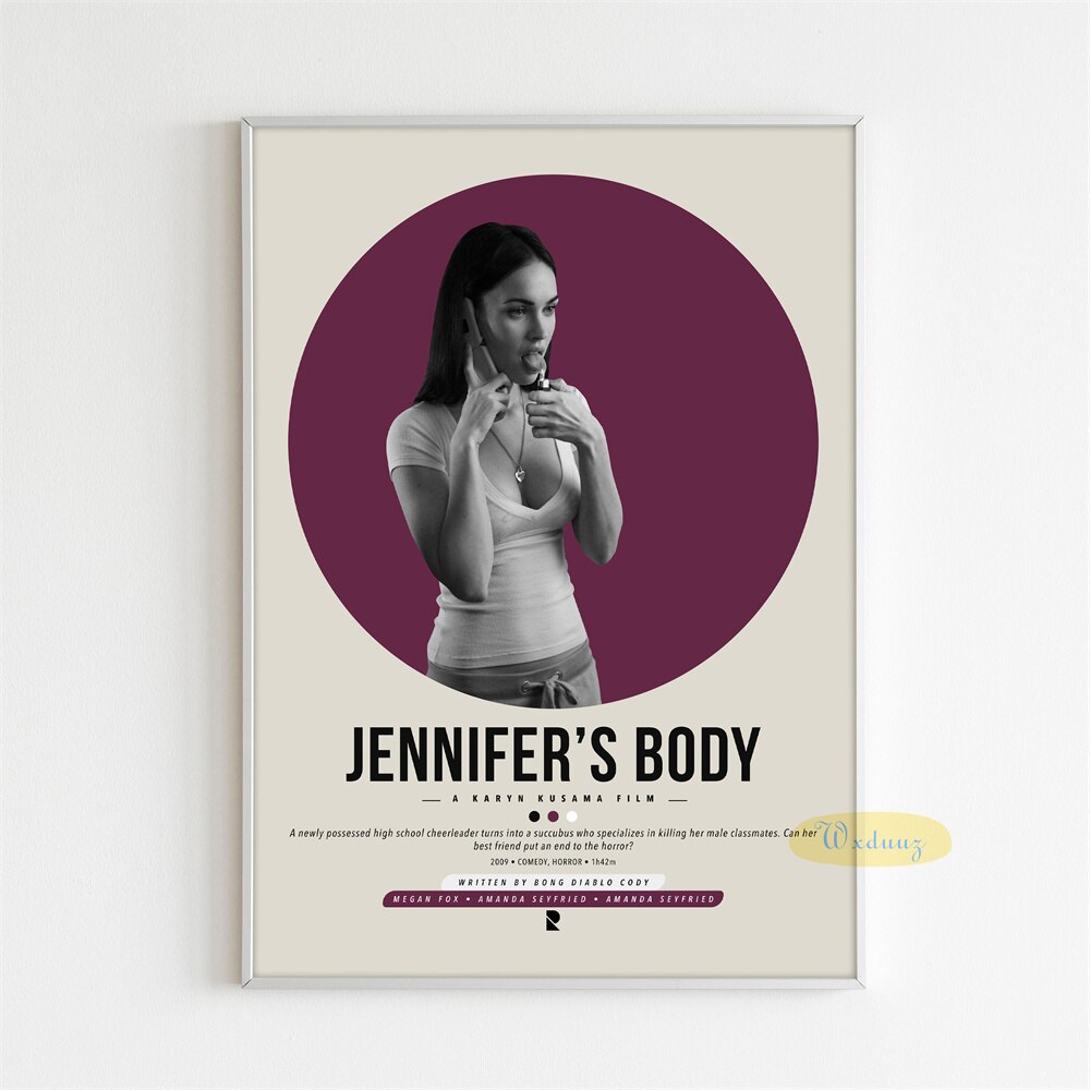 Jennifer's Body Minimalist Movie Wall Art Poster
