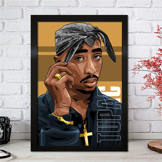 2pac Tupac Gold Rap Poster