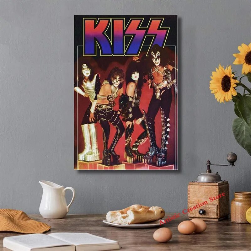 Kiss Band Rock Wall Poster – Aesthetic Wall Decor