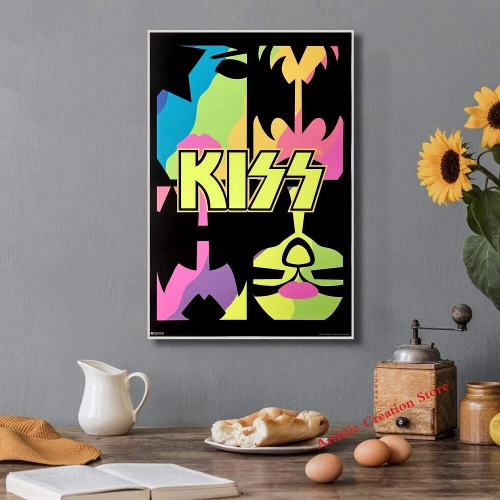 Kiss Band Minimalist Poster – Aesthetic Wall Decor