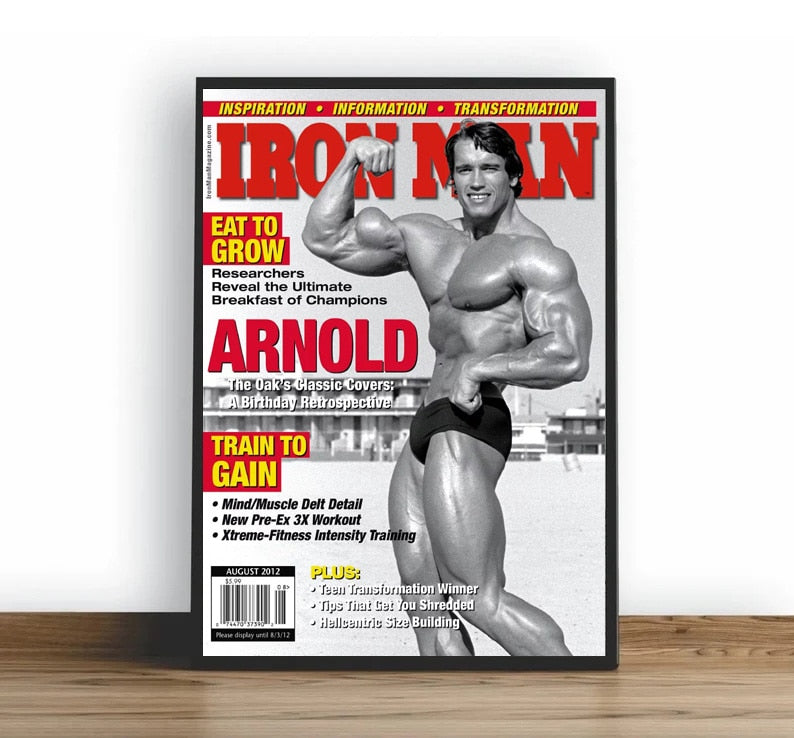 Arnold Schwarzenegger Ironman Bodybuilding Magazine Poster