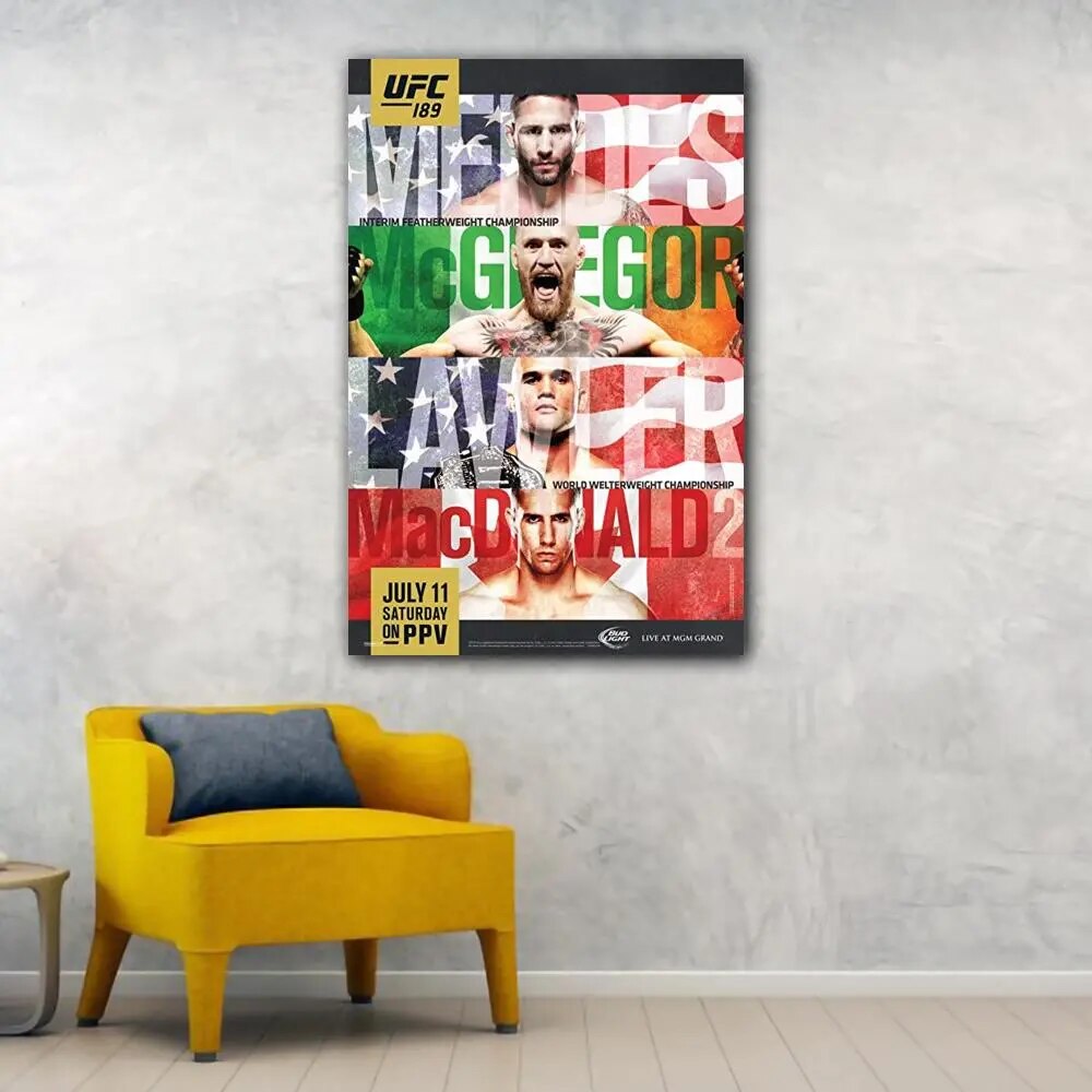 Mcgregor Mendes Lawler McDonald UFC 289 Fight Card Poster – Aesthetic ...