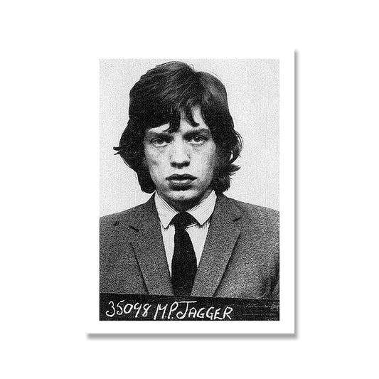 Mick Jagger Celebrity Mugshot Poster