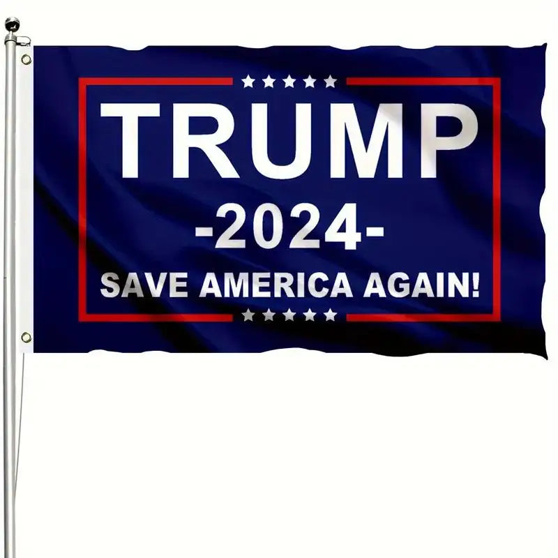 Blue Trump 2024 Take America Back Tapestry Flag