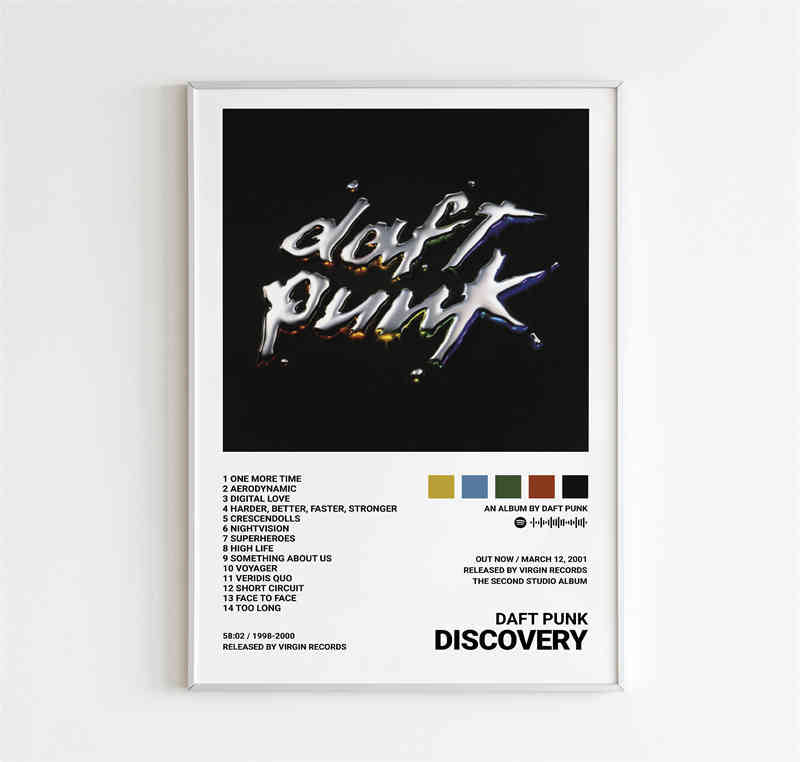 Daft Punk Discovery Minimalist Album Poster