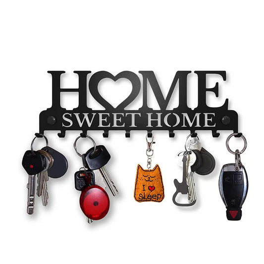 1pc Metal Wall Mounted Key Holder | Home Sweet Home Key Hooks| Wall Hooks for Front Door