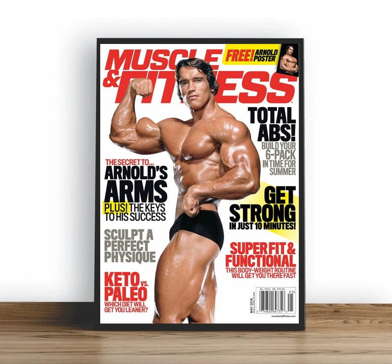 Arnold Schwarzenegger Muscle & Fitness Bodybuilding Magazine Poster