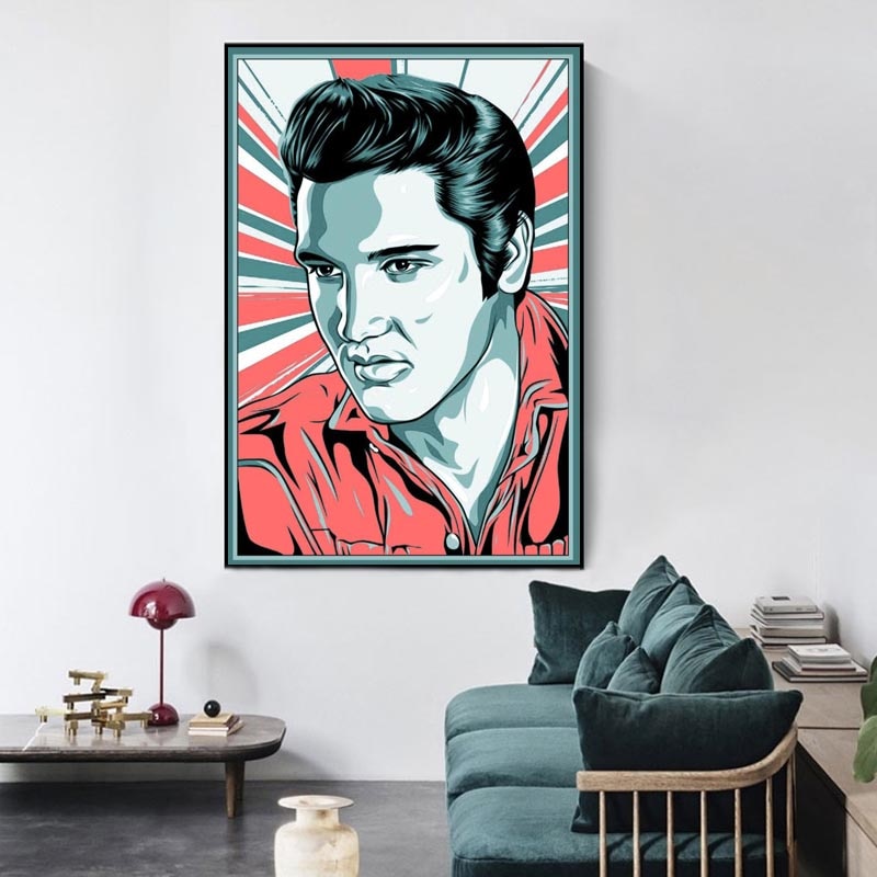 Elvis Presley Abstract Poster