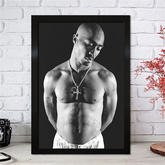 2pac Tupac Black and White Poster