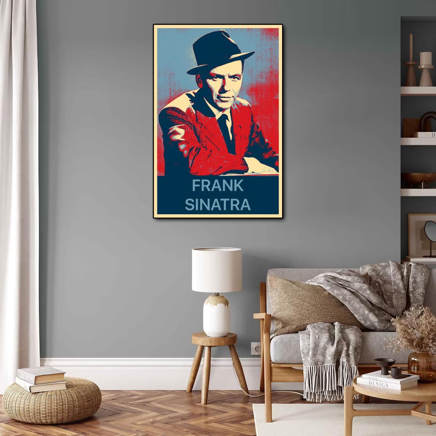 Frank Sinatra Red Blue Poster