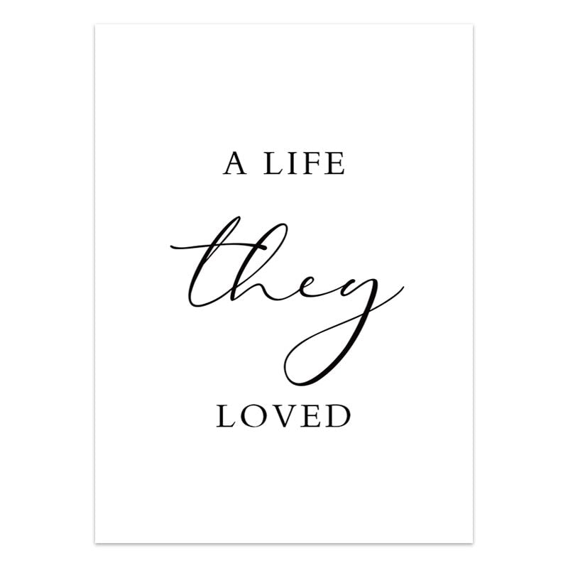 A Life They Loved Minimalist Poster