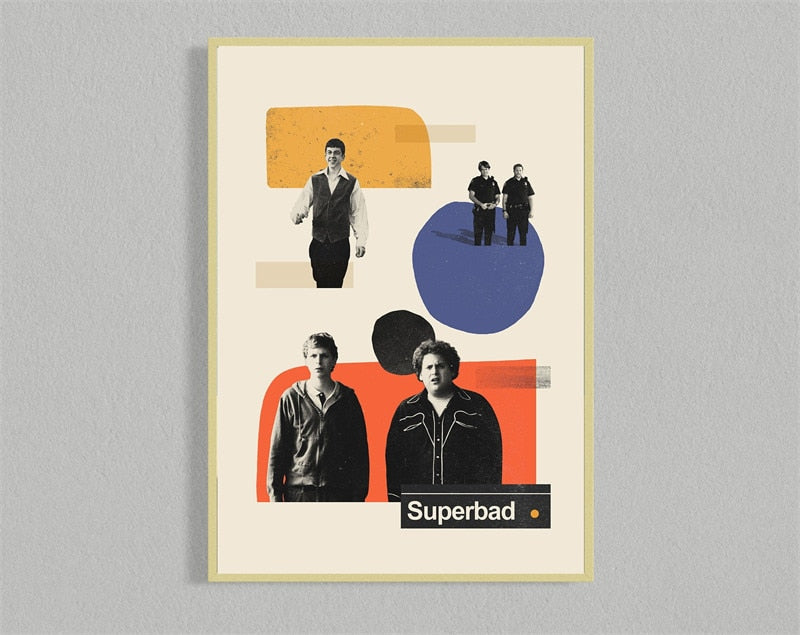 Superbad Minimalist Movie Wall Art Poster – Aesthetic Wall Decor