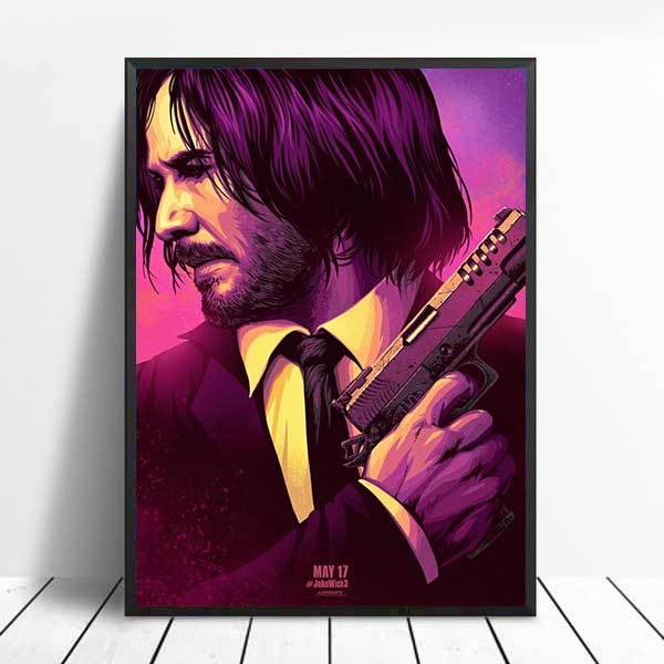 John Wick Pink Artwork Movie Poster