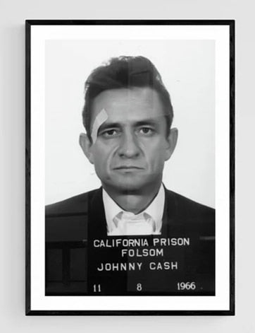 Johnny Cash Celebrity Mugshot Poster