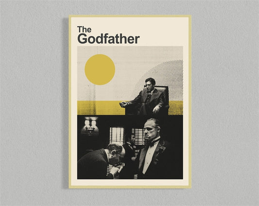 The Godfather Vito & Michael Corleone Minimalist Movie Poster