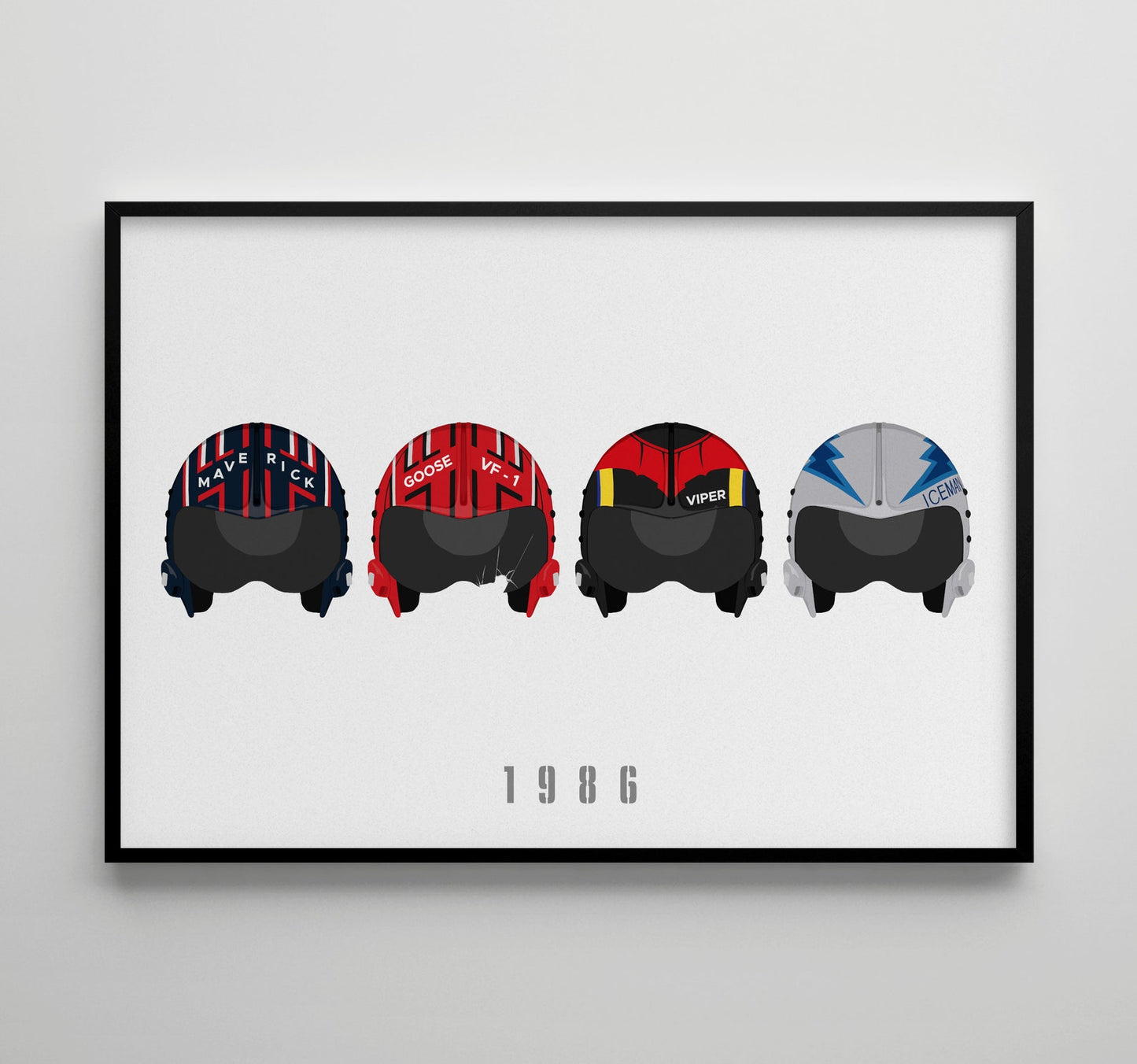 Top Gun Helmet Movie Wall Art Poster