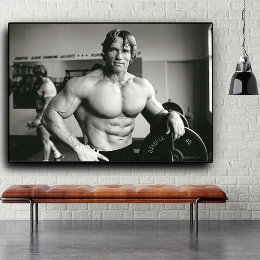 Arnold Schwarzenegger In Gym Poster